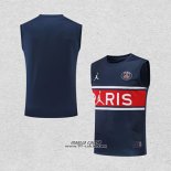 Maglia Allenamento Paris Saint-Germain Senza Maniche 2022-2023 Blu e Rosso