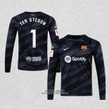 Maglia Barcellona Giocatore Portiere Ter Stegen Manica Lunga 2023-2024 Nero