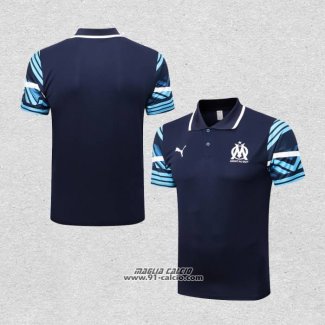 Maglia Polo Olympique Marsiglia 2022-2023 Blu Navy