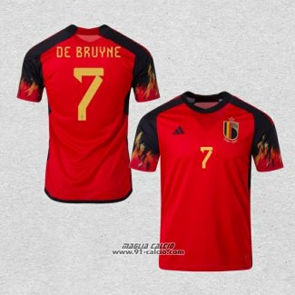 Prima Maglia Belgio Giocatore De Bruyne 2022