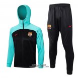 Tuta con Cappuccio Barcellona 2022-2023 Blu e Nero