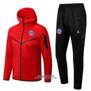 Tuta con Cappuccio Paris Saint-Germain Jordan 2022-2023 Rosso