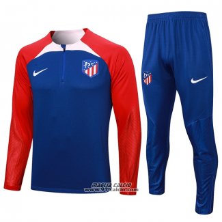 Tuta da Track Felpa Atletico Madrid 2023-2024 Blu