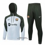 Tuta da Track Felpa Barcellona Bambino 2023-2024 Grigio Claro