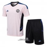 Tuta da Track Manchester United Manica Corta 2022-2023 Rosa - Pantaloncini