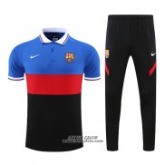 Conjunto Polo Barcellona 2022-2023 Blu Rosso Nero