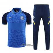 Conjunto Polo Chelsea 2022-2023 Blu