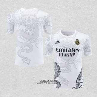 Maglia Allenamento Real Madrid Dragon 2024-2025 Bianco