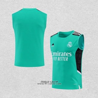 Maglia Allenamento Real Madrid Senza Maniche 2022-2023 Verde