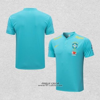 Maglia Polo Brasile 2022-2023 Blu