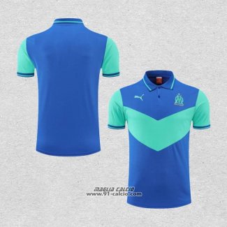 Maglia Polo Olympique Marsiglia 2022-2023 Blu e Verde