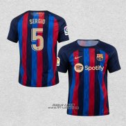 Prima Maglia Barcellona Giocatore Sergio 2022-2023