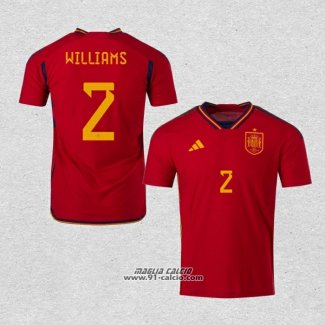 Prima Maglia Spagna Giocatore Williams 2022