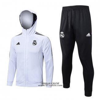 Tuta con Cappuccio Real Madrid 2022-2023 Bianco