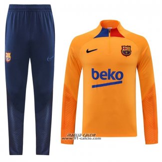 Tuta da Track Felpa Barcellona 2022-2023 Arancione