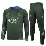 Tuta da Track Felpa Paris Saint-Germain Jordan 2023-2024 Verde