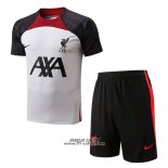 Tuta da Track Liverpool Manica Corta 2022-2023 Bianco - Pantaloncini