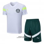 Tuta da Track Palmeiras Manica Corta 2023-2024 Bianco - Pantaloncini