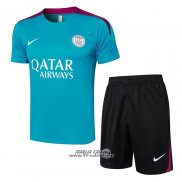 Tuta da Track Paris Saint-Germain Manica Corta 2024-2025 Verde - Pantaloncini