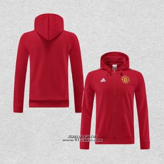 Giacca con Cappuccio Manchester United 2022-2023 Rosso