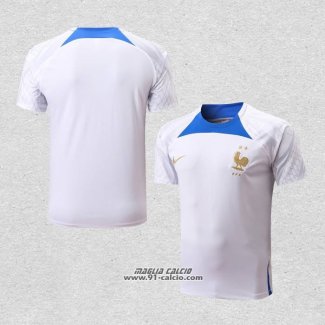 Maglia Allenamento Francia 2022-2023 Bianco