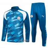 Tuta da Track Felpa Manchester City Bambino 2023-2024 Blu