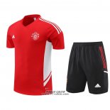 Tuta da Track Manchester United Manica Corta 2022-2023 Rosso - Pantaloncini